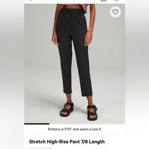 Lululemon Athletica Black Strech 7/8 Pants